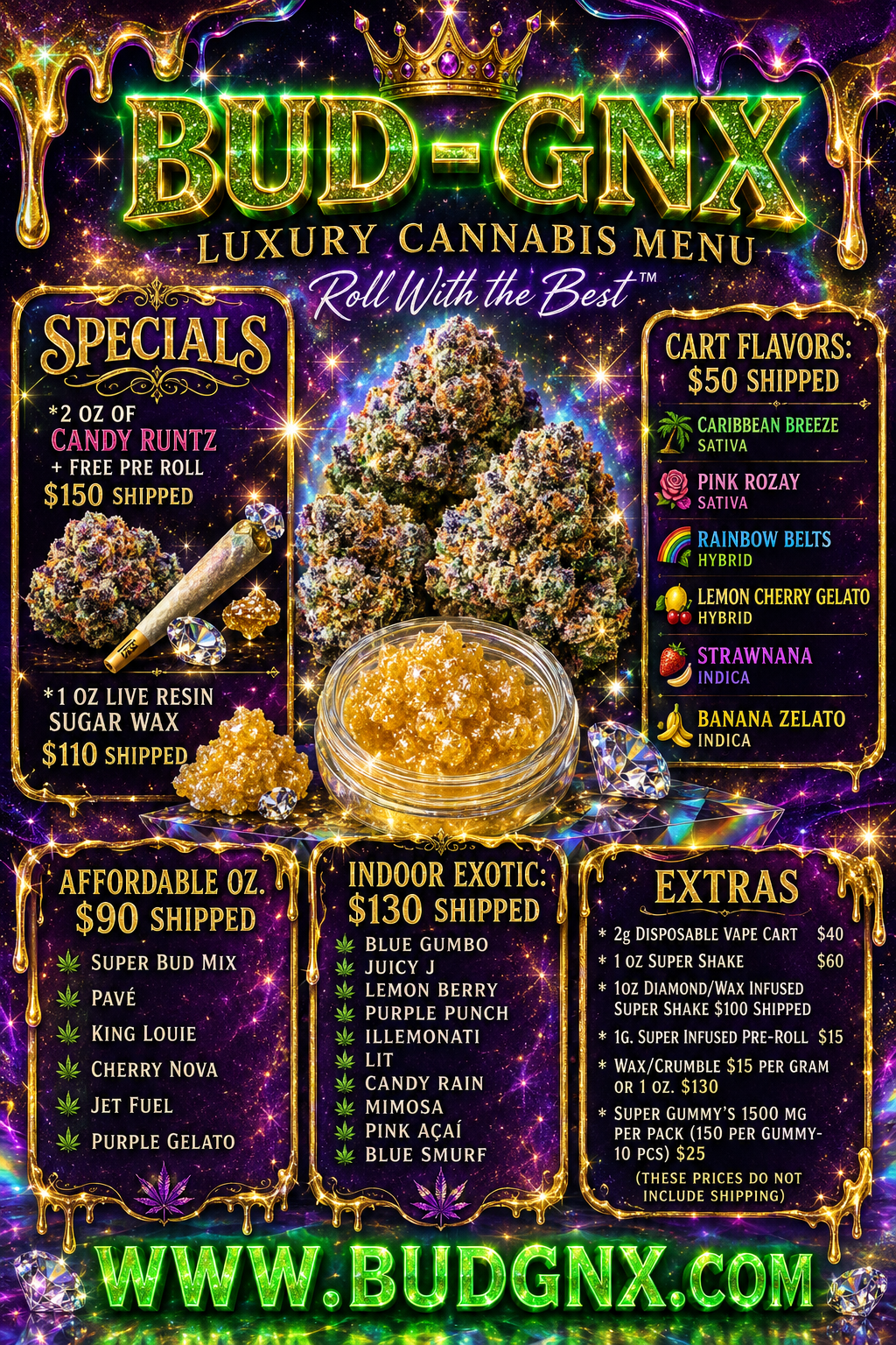 BUD-GNX Live Menu Order